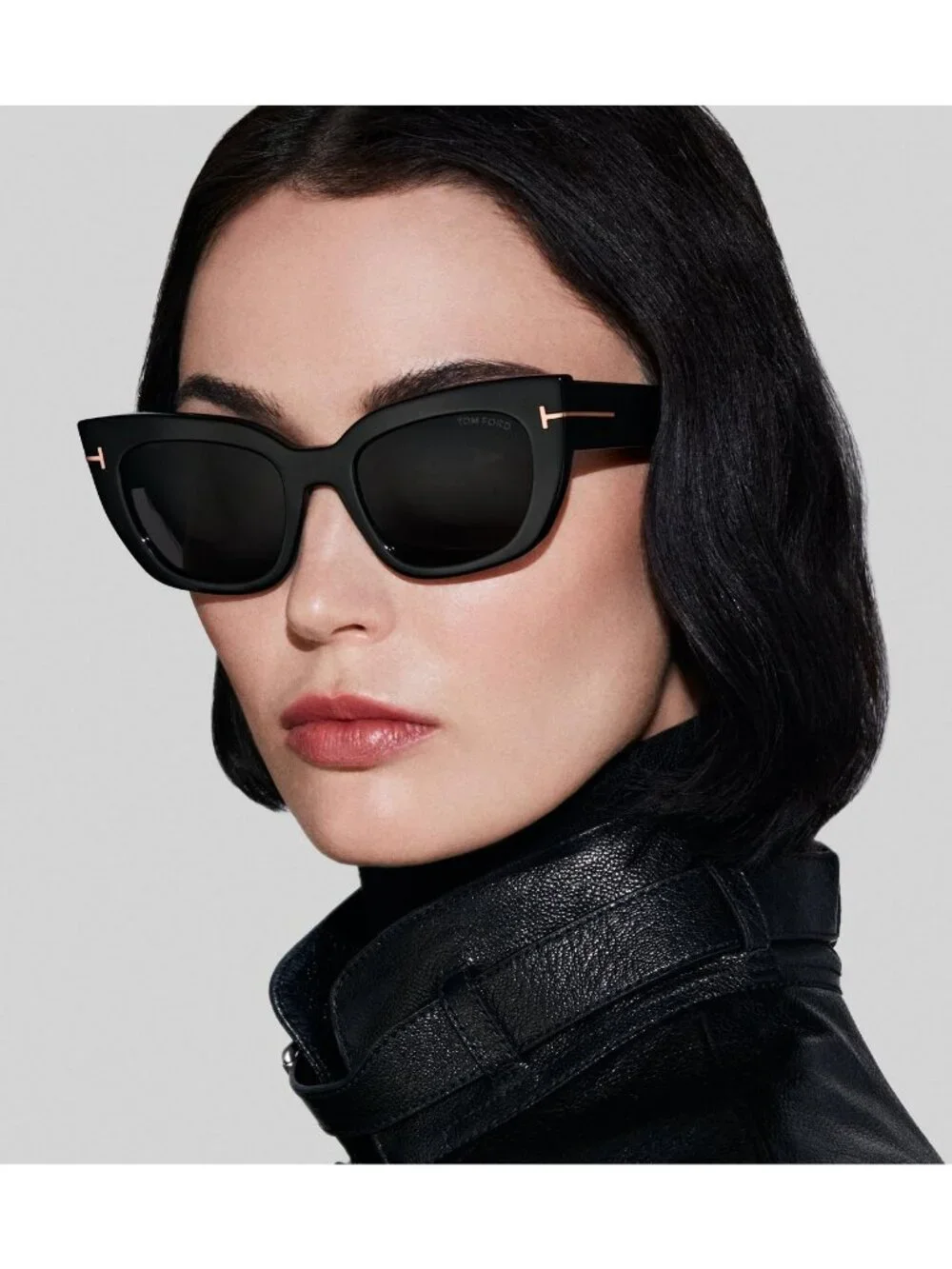 Tom Ford Athena FT1190 53E Sunglasses Havana Cat Eye Frame, Brown Lenses